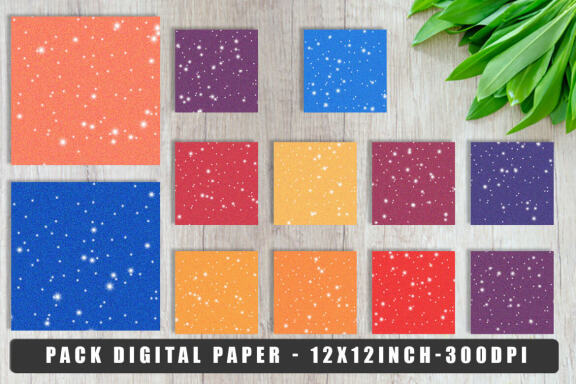 Digital paper grain texture with glitter sparkle