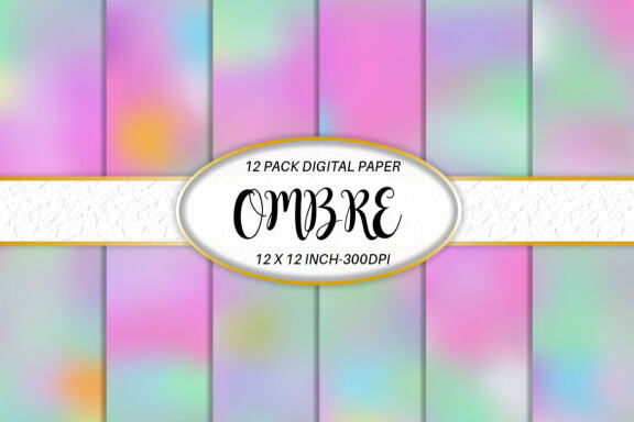 Digital paper gradient color pastel color background