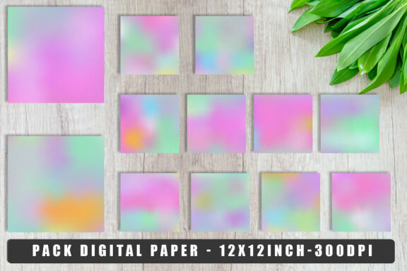 Digital paper gradient color pastel color background