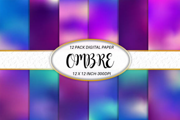 Digital paper gradient color purple background