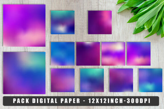 Digital paper gradient color purple background