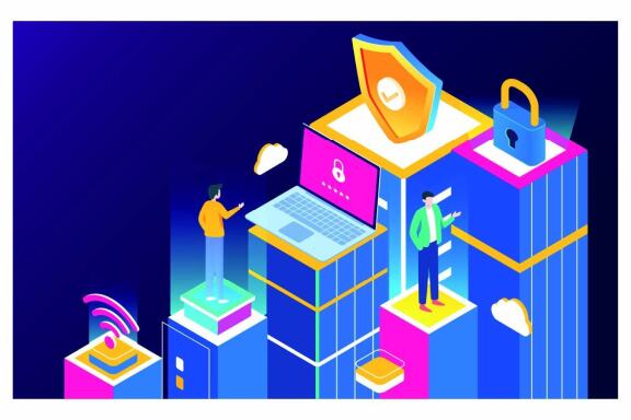 Computer Network Security - 17 Vector Illustrations