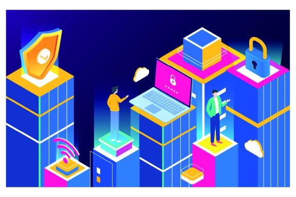 Computer Network Security - 17 Vector Illustrations