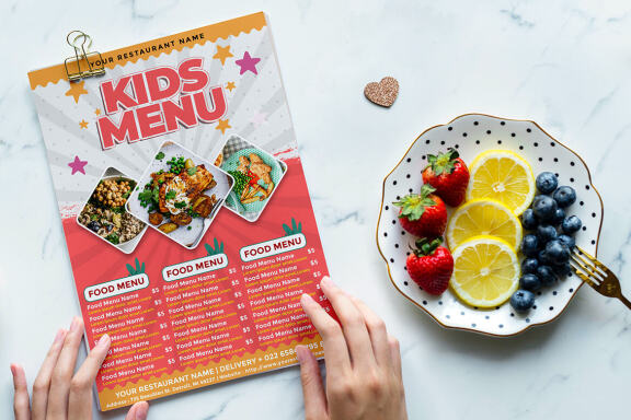 Kids Menu flyer
