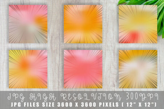 Digital paper speed line texture with gradient summer color background