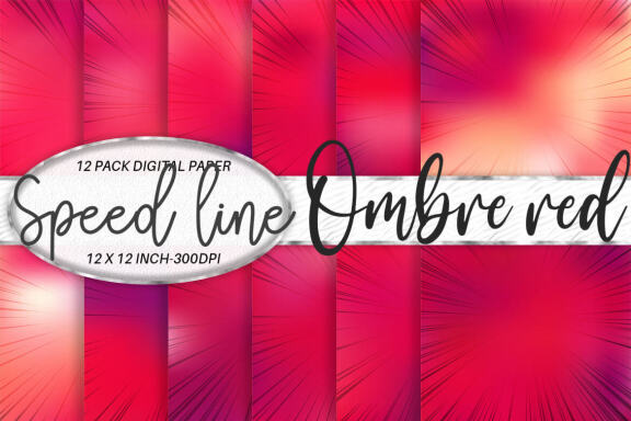 Digital paper speed line texture with gradient red color background