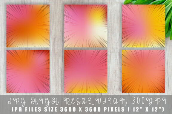 Digital paper speed line texture with gradient summer color background