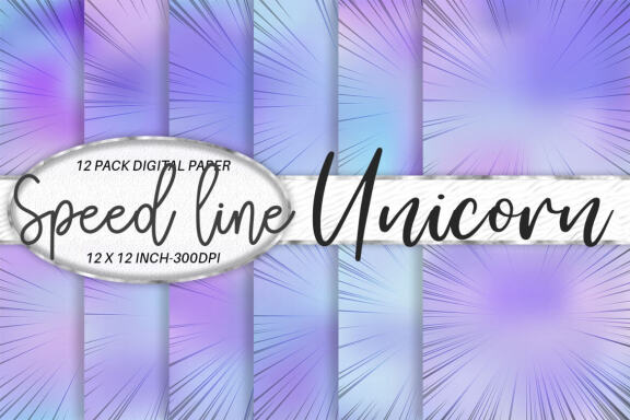 Digital paper speed line texture with gradient unicorn color background