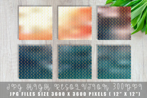 Digital paper gold mermaid scales texture with gradient color background
