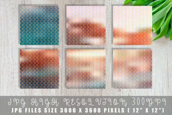Digital paper gold mermaid scales texture with gradient color background