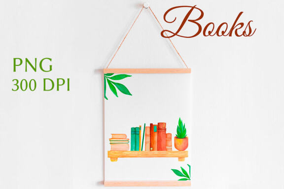 Watercolor Book Clipart