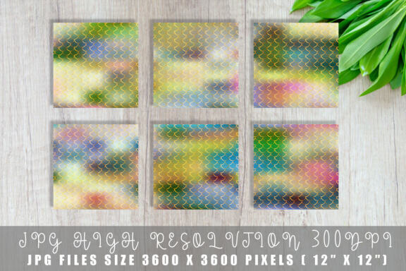 Digital paper gold mermaid scales texture with gradient colorful background