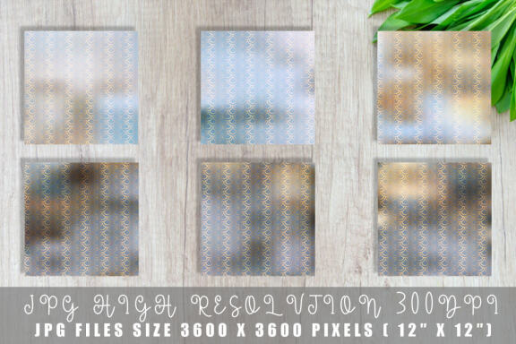 Digital paper gold mermaid scales pattern with gradient color background