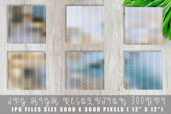 Digital paper gold mermaid scales pattern with gradient color background