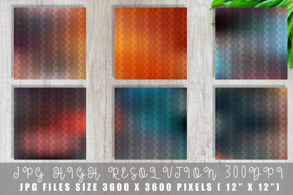 Digital paper gold mermaid scales pattern with gradient dark color background