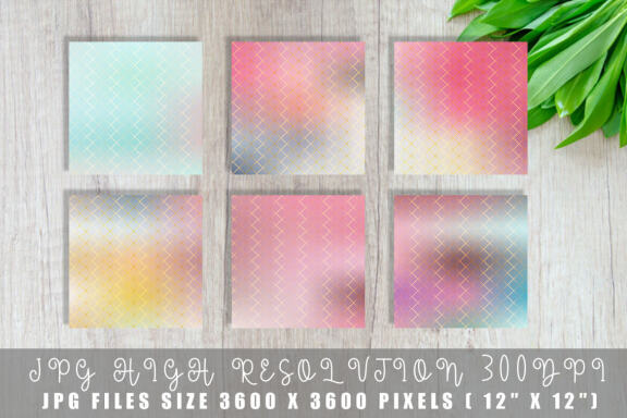 Grid Pattern with Gradient - FREE Digital Papers