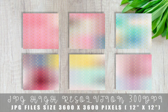 Grid Pattern with Gradient - FREE Digital Papers