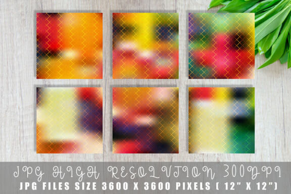 Digital paper grid pattern with gradient bright color background