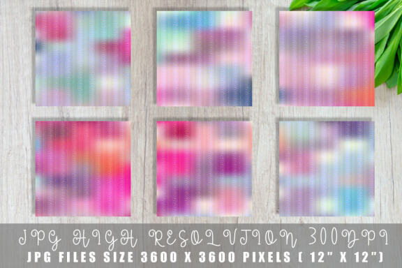 Digital paper Art deco pattern with gradient colorful background