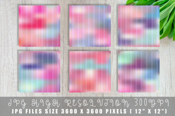 Digital paper Art deco pattern with gradient colorful background