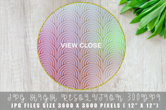Digital paper Art deco pattern with gradient purple color background