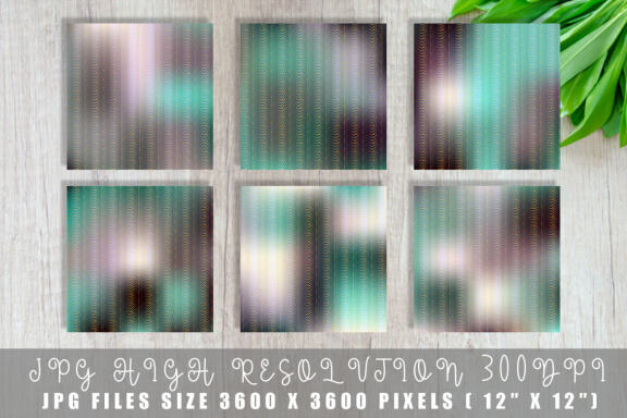 Digital paper Art deco pattern with gradient color background