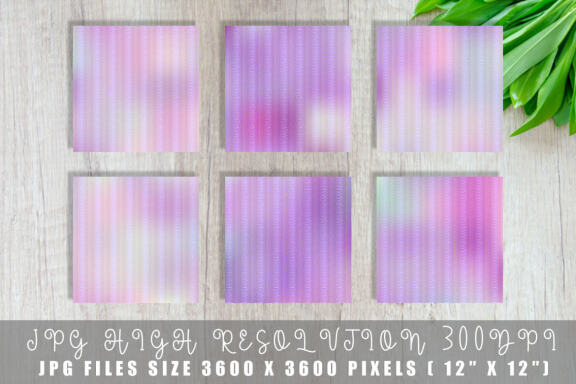 Digital paper Art deco pattern with gradient unicorn color background