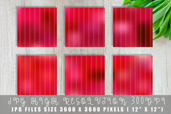 Digital paper Art deco pattern with gradient red color background