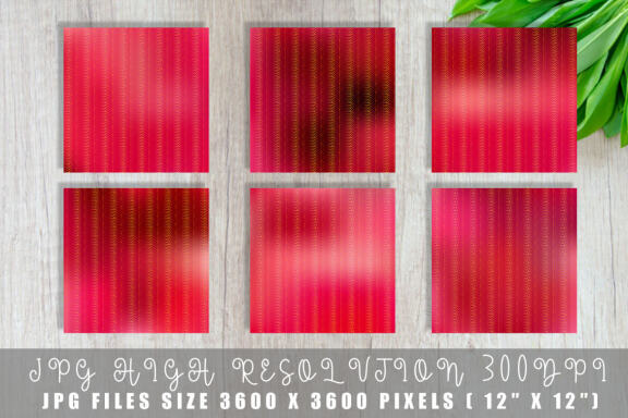 Digital paper Art deco pattern with gradient red color background