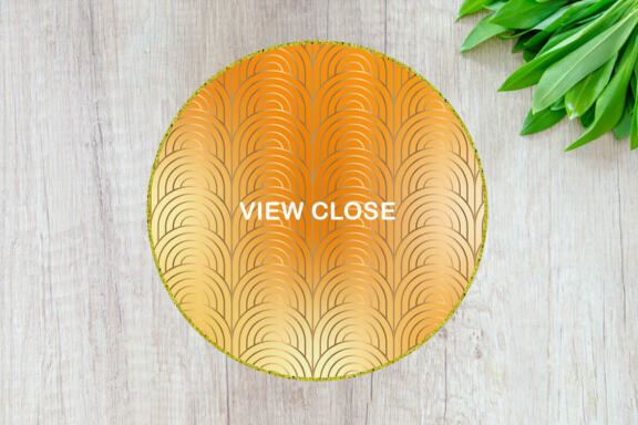 Digital paper Art deco pattern with gradient orange color background