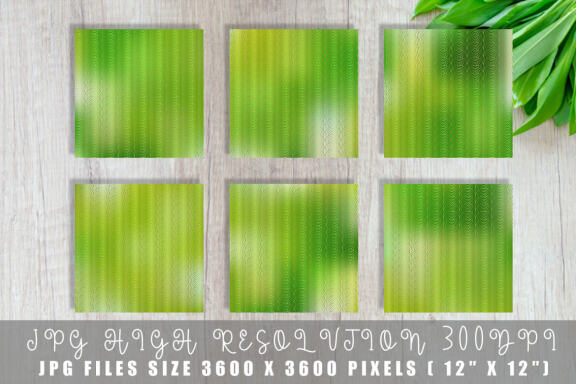 Digital paper Art deco pattern with gradient green light color background