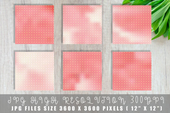 Digital paper gold grid pattern with gradient pink color background