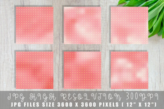 Digital paper gold grid pattern with gradient pink color background