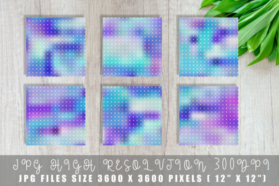 Digital paper gold grid pattern with gradient unicorn color background