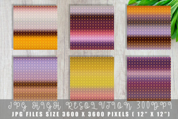 Digital paper gold grid pattern with gradient blur color background