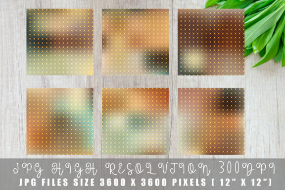 Digital paper gold grid pattern with gradient brown color background
