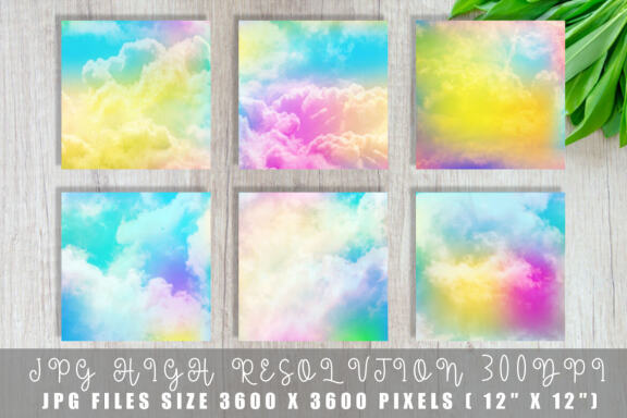 Digital paper cloud texture blur gradient color background