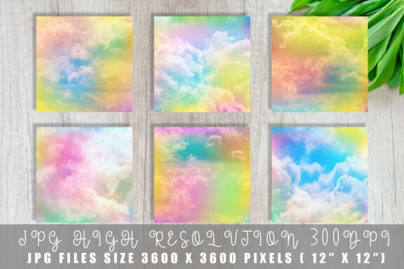 Digital paper cloud texture blur gradient color background