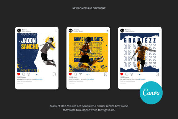 Football Content Instagram | CANVA Template