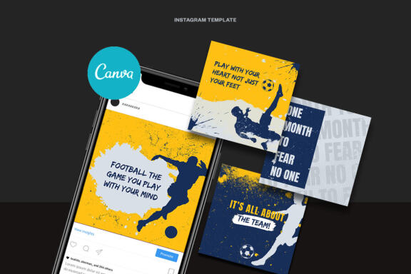 Football Content Instagram | CANVA Template