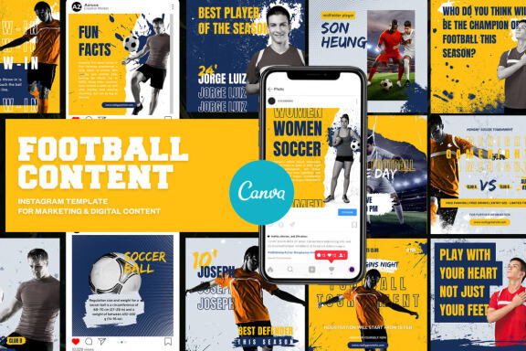 Football Content Instagram | CANVA Template