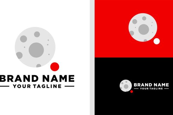 LETTER Q LOGO MOON AND PLANET EDITABLE