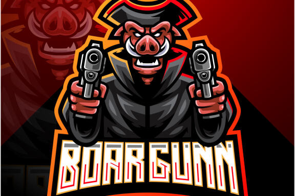 Razorback Gunners Esport Mascot 