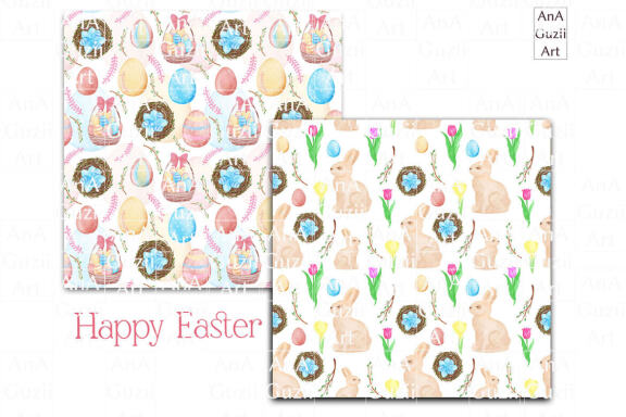 Happy Easter seamless pattern, digital paper