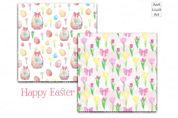 Happy Easter seamless pattern, digital paper