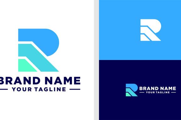 LETTER R LOGO MONOGRAM INVESTMENT EDITABLE