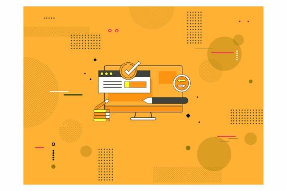 Information technology - 9 vector backgrounds