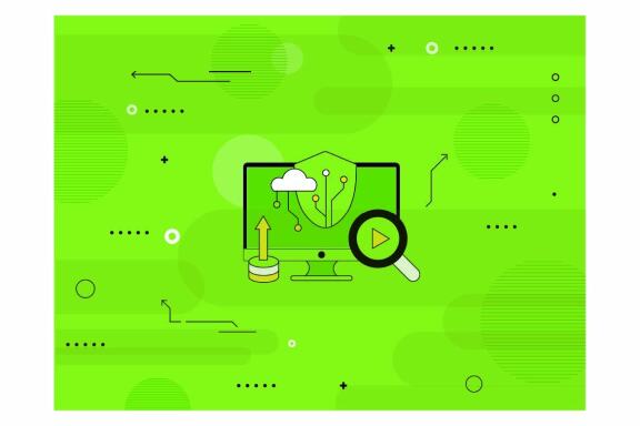 Information technology - 9 vector backgrounds