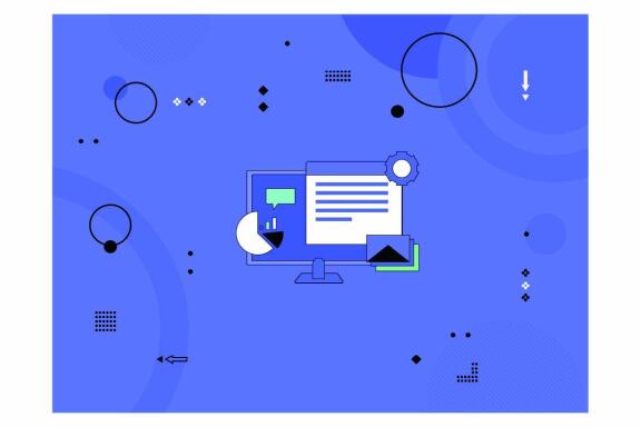 Information technology - 9 vector backgrounds