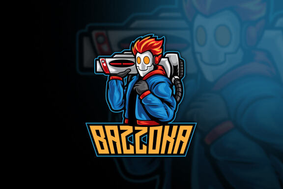 Bazzoka Guy Esport Logo Template